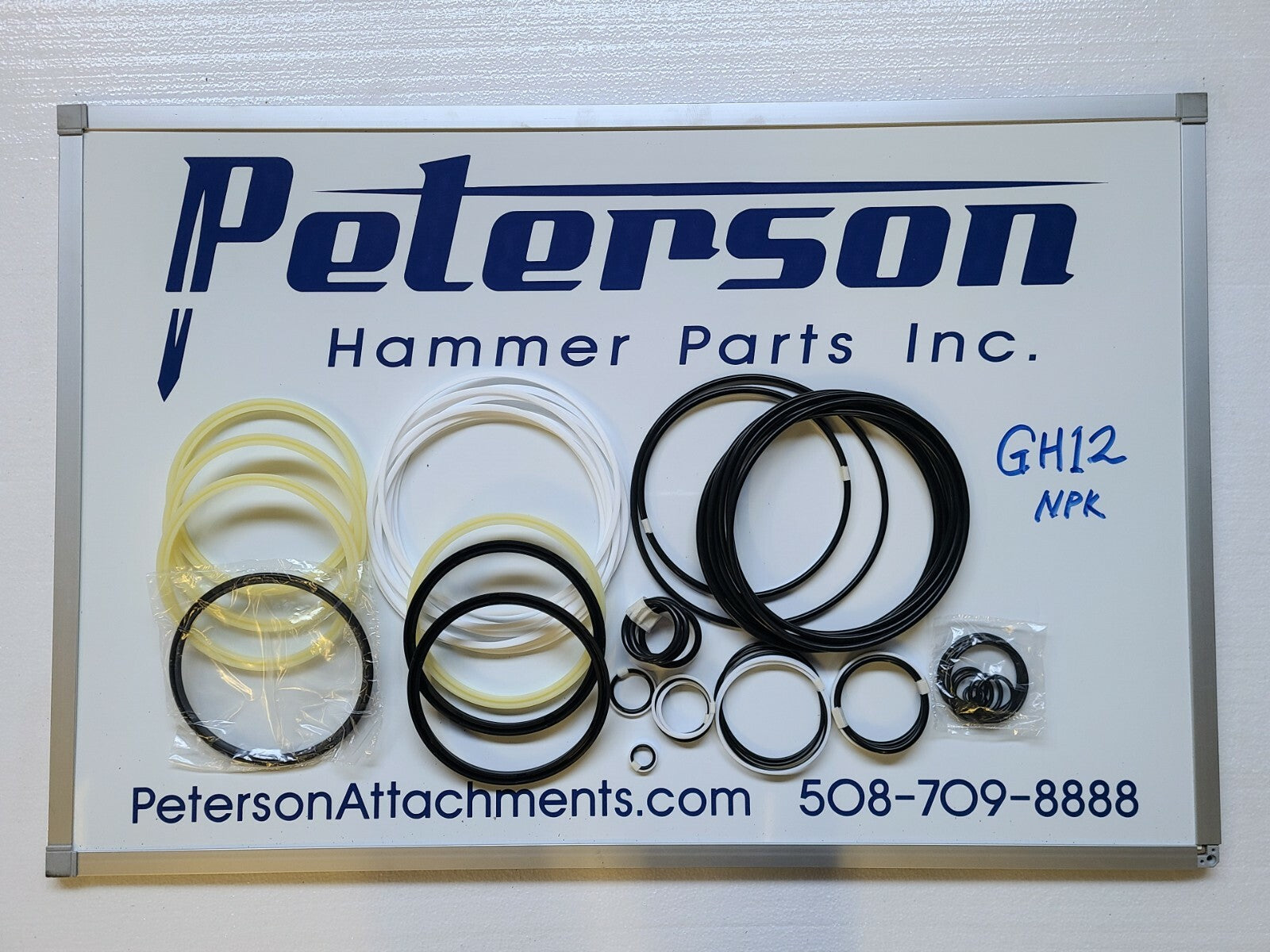 NPK GH12 HYDRAULIC BREAKER HAMMER SEAL KIT W/WHITE RINGS