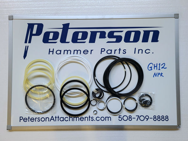 NPK GH12 HYDRAULIC BREAKER HAMMER SEAL KIT W/WHITE RINGS