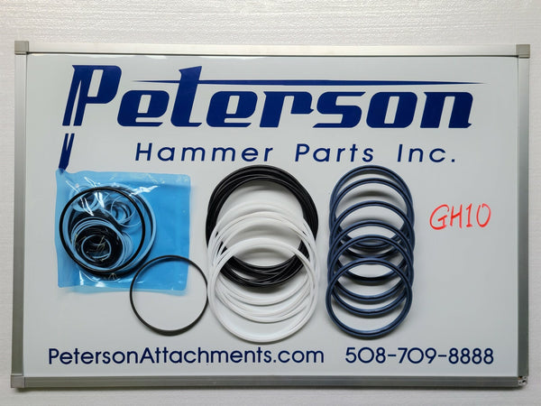 NPK GH10 HYDRAULIC BREAKER HAMMER SEAL KIT W/WHITE RINGS