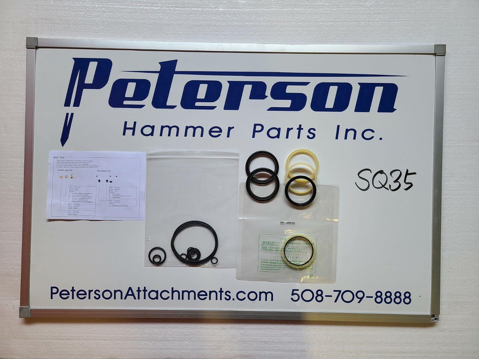 SOOSAN SQ35 BREAKER HAMMER SEAL KIT - Peterson Attachments